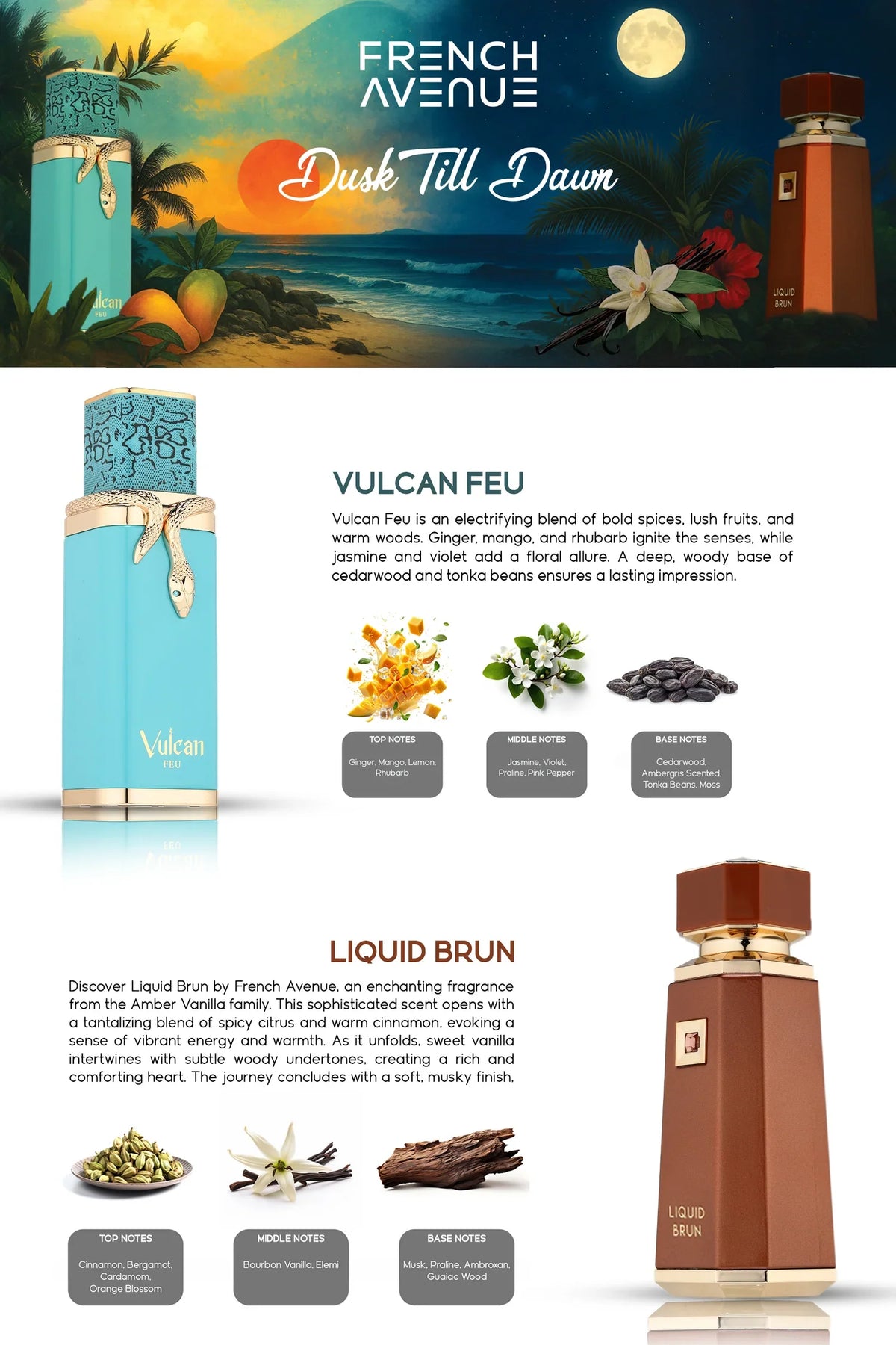 Dusk Till Dawn Set by French Avenue  2X100ml EDP Spray