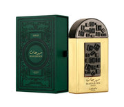 Lattafa Perfumes Maharjan Gold para Eau de Parfum en espray unisex, 3.4 onzas