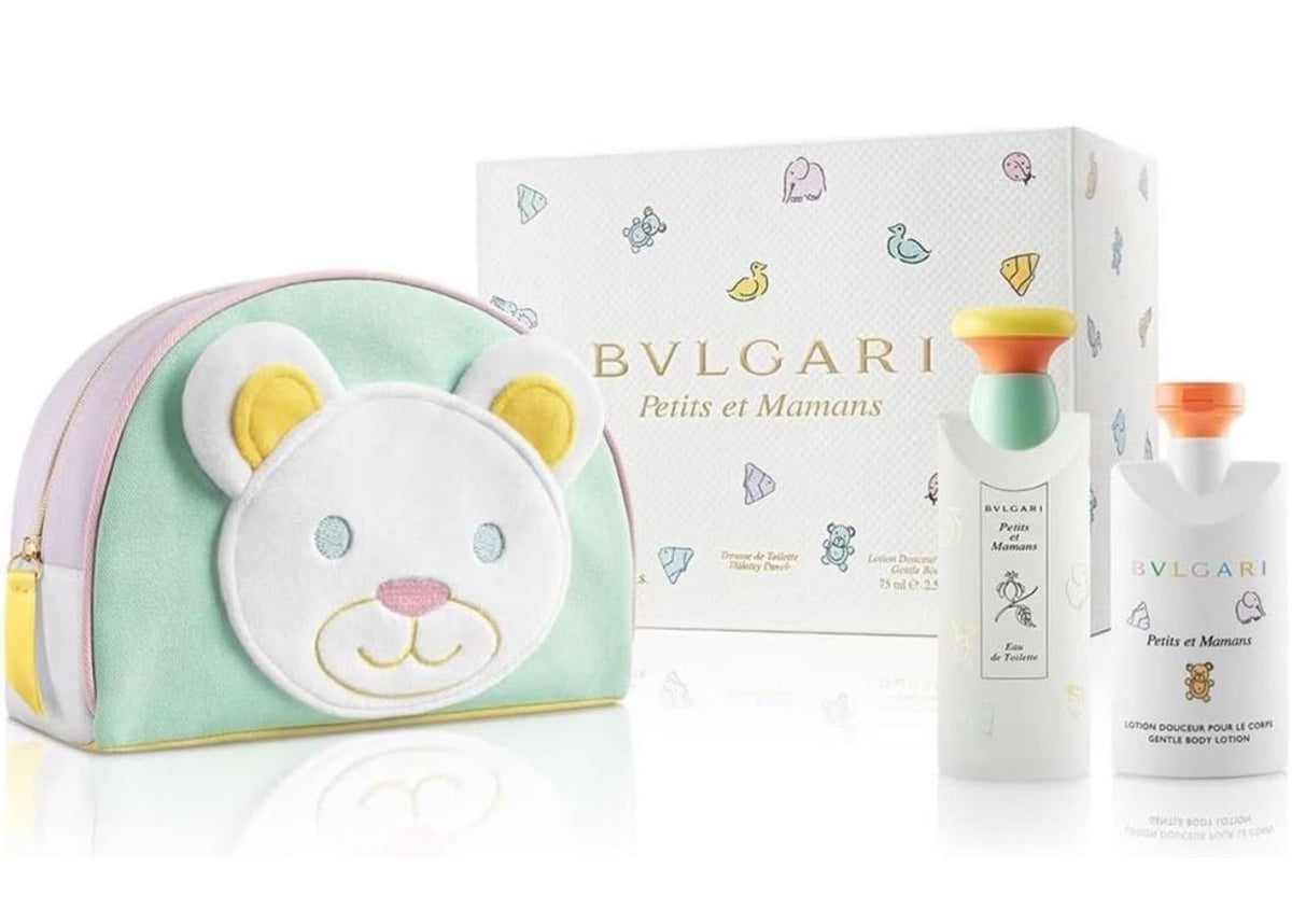 Bvlgari Petit Et Maman 3 Piece Eau de Toilette Lotion & Pouch Set