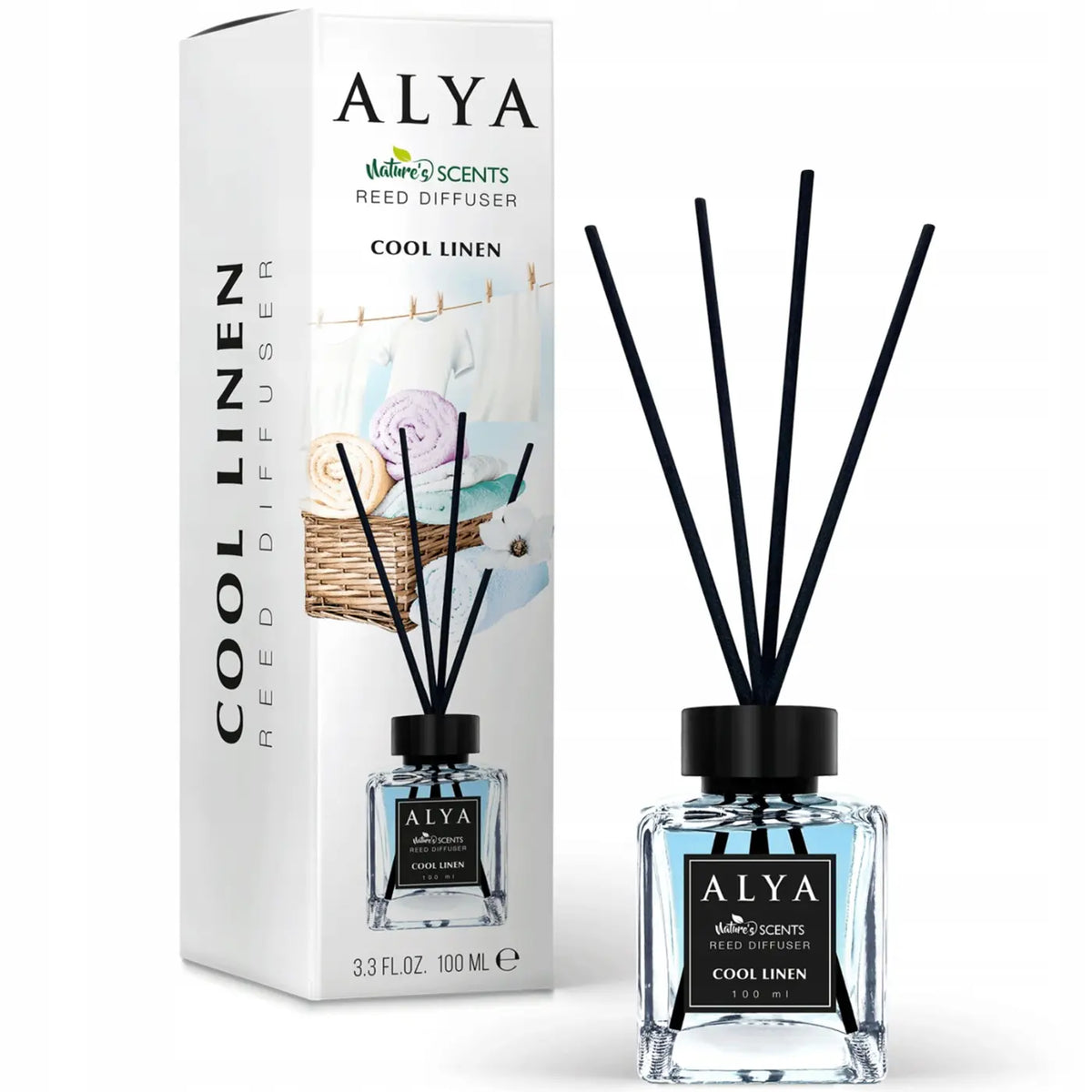 Alya  Nature's Scents Reed Diffuser Cool Linen - 100 ml