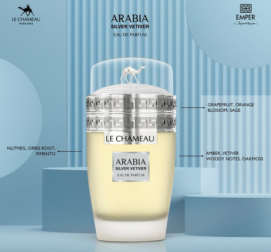 Arabia silver vetiver Eau Parfum 3.4oz - Crist Fragances