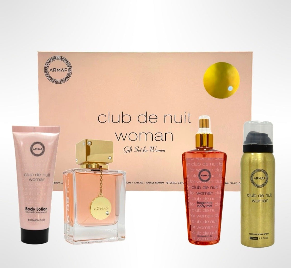 (TESTER ) OPEN BOX Club De Nuit By Armaf 4pc Gift Set For Women