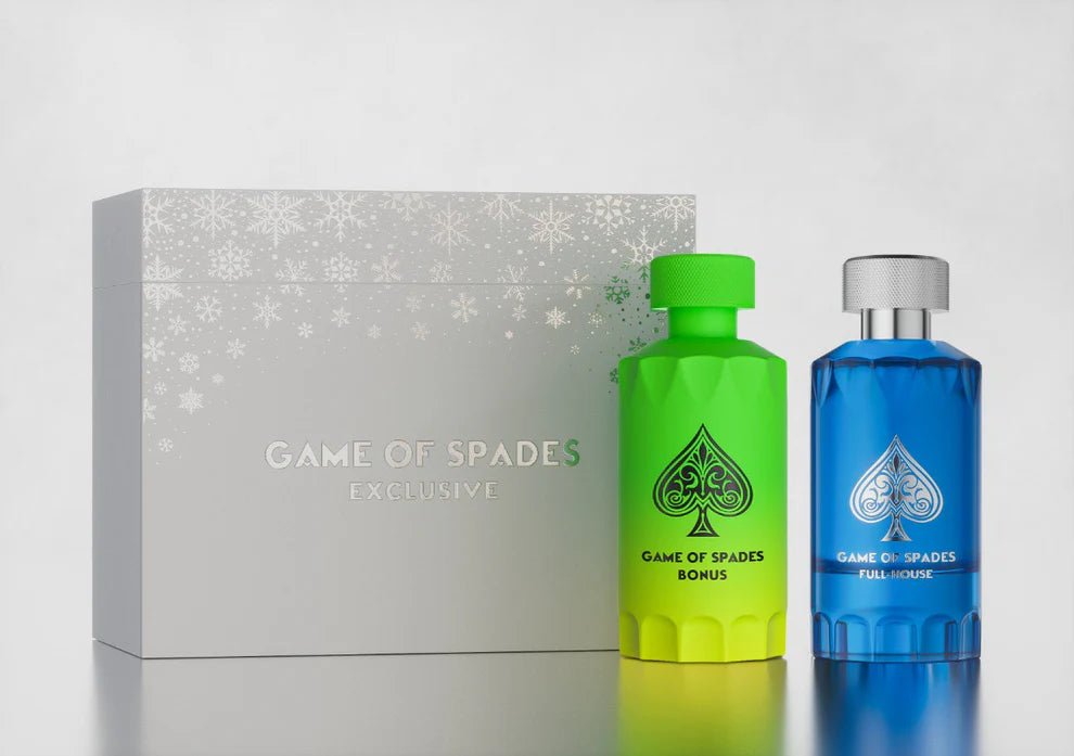 EXCLUSIVE COLLECTION GIFT SET GAME OF SPADES 100 ML X 2 PCS (FULL HOUSE AND BONUS) - Crist Fragances