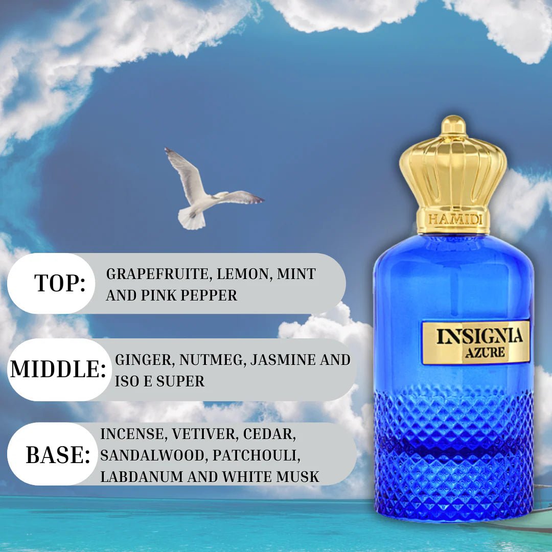 INSIGNIA AZURE EDP Spray 105ML (3.5 OZ) By Hamidi - Crist Fragances