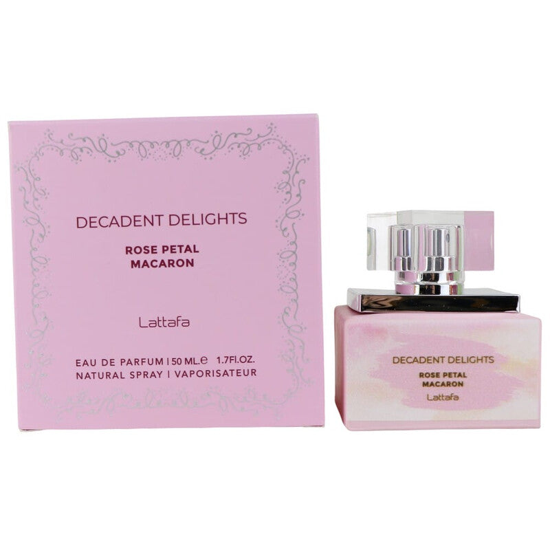 Lattafa MACARON Unisex Decadent Delights Rose Petals EDP Spray 1.7 oz