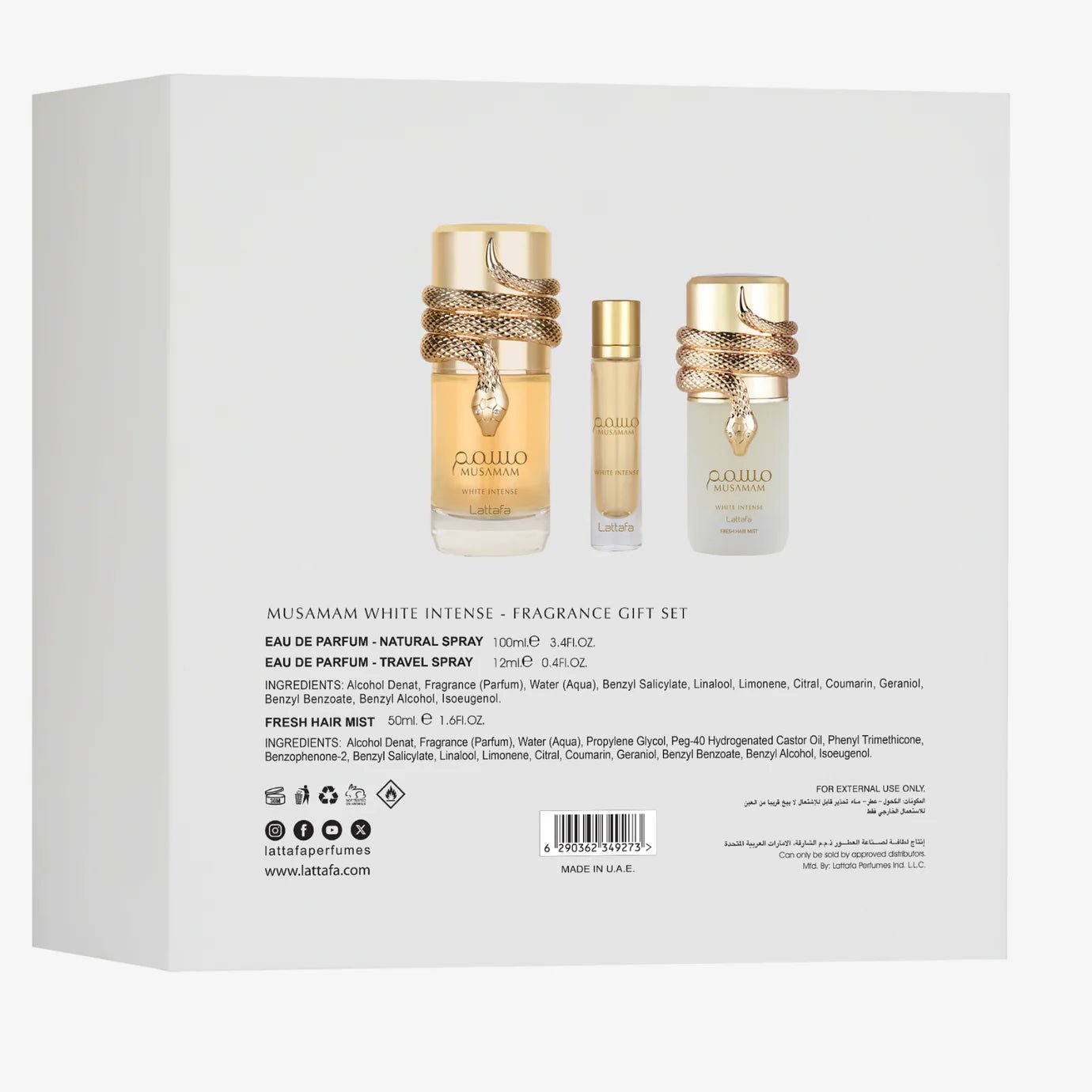 Musamam White Intense 3pcs Gift Set - Crist Fragances