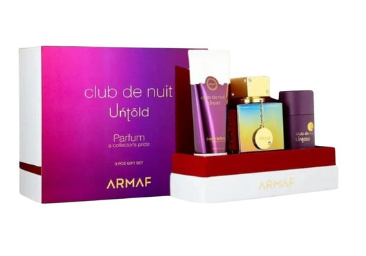 Club De Nuit Untold Gift Set 3 Pcs By Armaf 3.4 Oz EDP